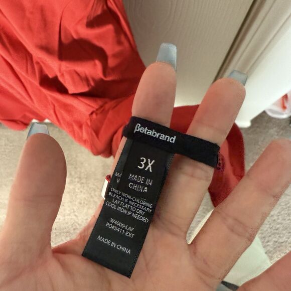 Betabrand Red Marilyn Red Knee Length Dress Stretch Comfort V Neck Casual 3X NWT - Picture 6 of 14